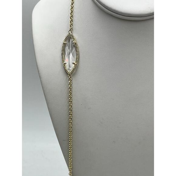 Kendra Scott Tory Necklace
Faceted Marquise Clear Crystal
Long Station Chain - Picture 11 of 12